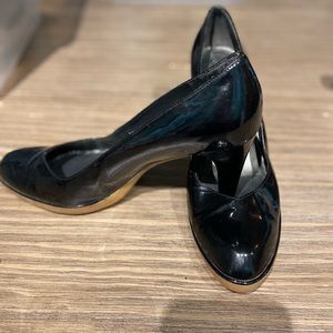 Stuart Weitzman black patent leather heels